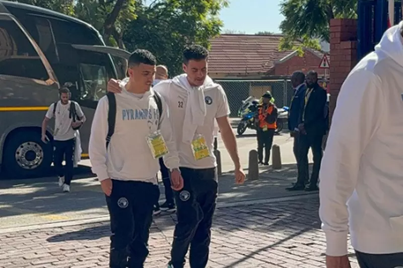 بعثة بيراميدز تصل ملعب نهائي دوري أبطال أفريقيا استعدادًا لمواجهة صنداونز